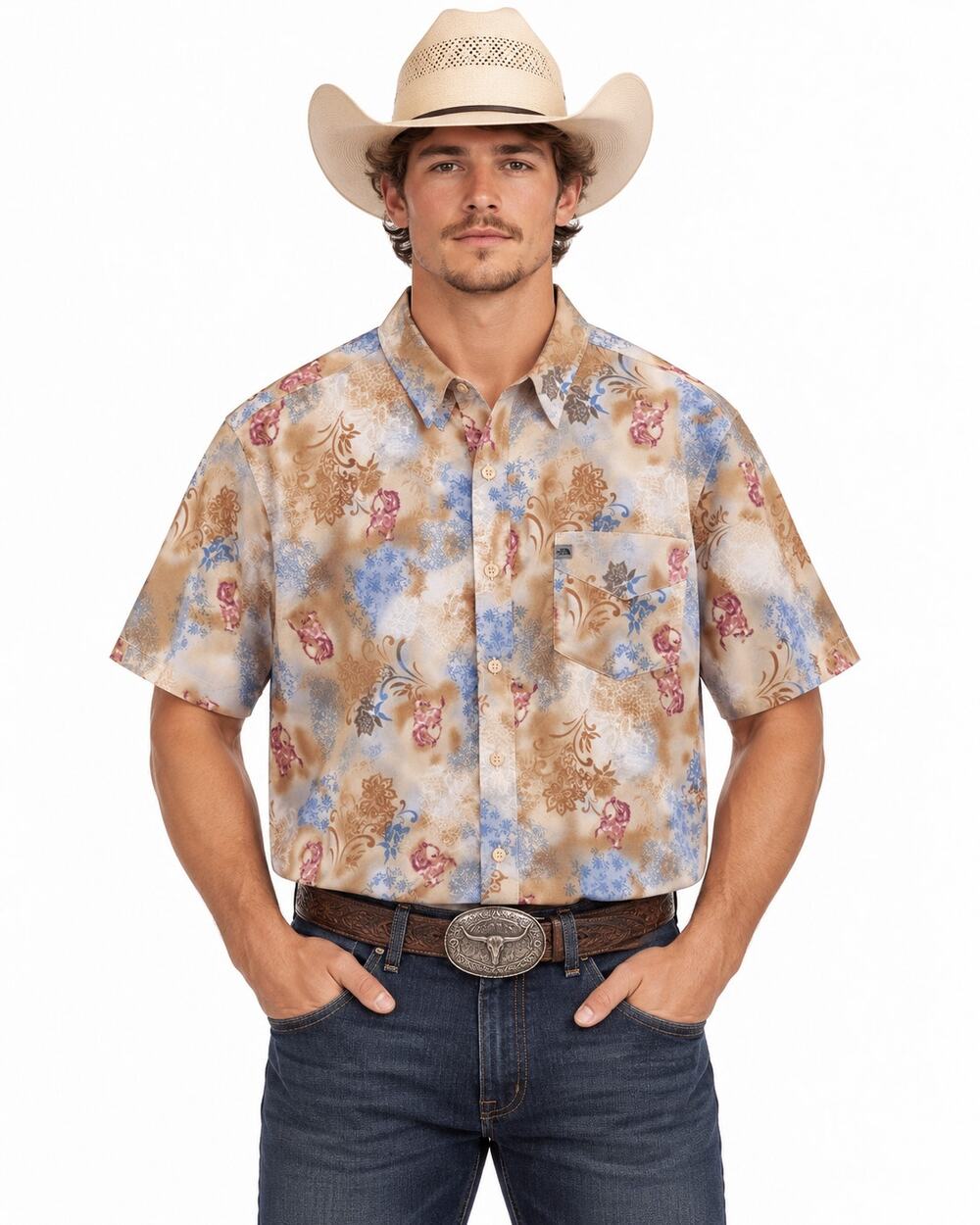 The North Face NWT Sz M Shirt Lightweight Shirt Wild Horses Cowboy Ranch